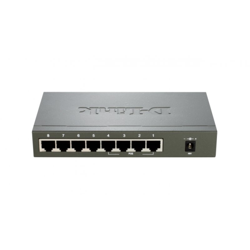 D-Link DES-1008PA network switch Unmanaged Fast Ethernet (10/100) Power over Ethernet (PoE) Black