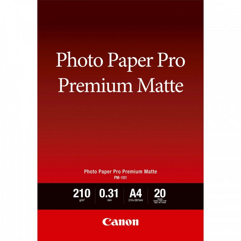 Canon Papier photo A4 Premium Mat PM-101 - 20 feuilles
