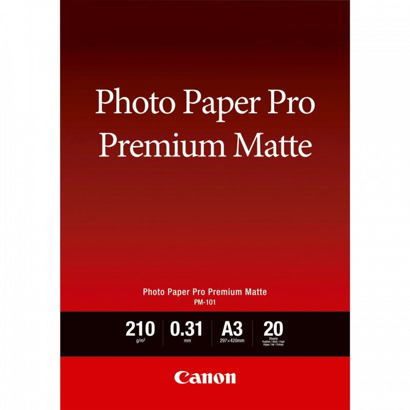 Papier Photo Canon Premium Mat 210g/m² - 20 feuilles A3
