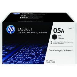 HP compatible 05A Noir Pack de 2 (CE505D)