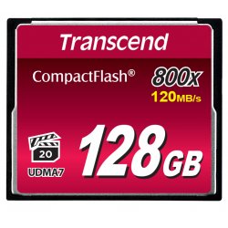 Transcend 128GB 800x CF 128 Go CompactFlash MLC