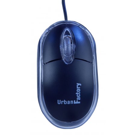 Urban Factory Cristal Mouse Optical USB 2.0, 800dpi, Internal Light, Black