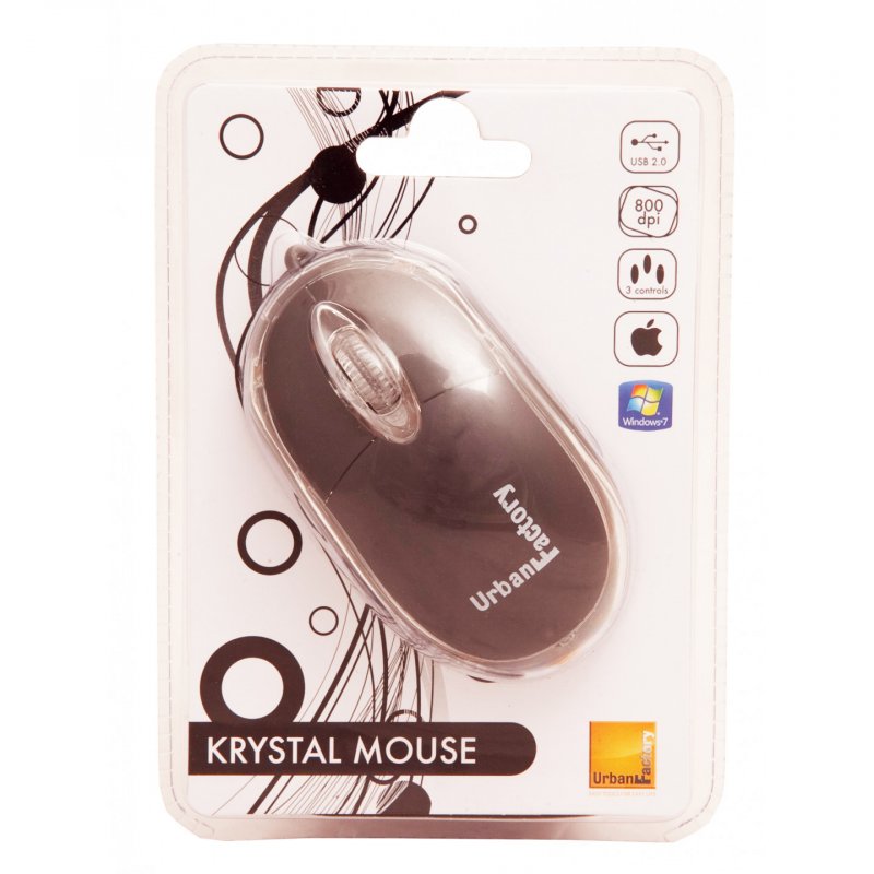 Urban Factory BDM02UF souris Ambidextre USB Type-A Optique 800 DPI