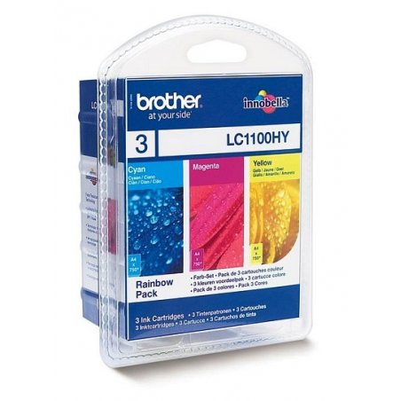 Brother LC-1100HYRBWBP ink cartridge 3 pc(s) Original Cyan, Magenta, Yellow