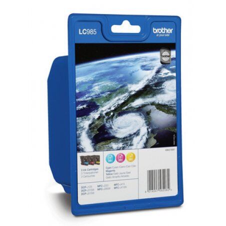 Brother LC-985RBWBP ink cartridge 3 pc(s) Original Cyan, Magenta, Yellow