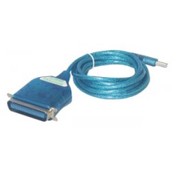 MCL Convertisseur USB vers port parallele parallel cable 1.80 m Blue