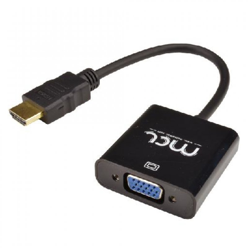 MCL CG-287C video cable adapter HDMI Type A (Standard) VGA (D-Sub) + 3.5mm Black