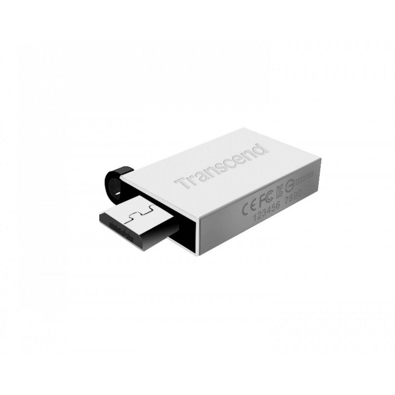 TRANSCEND 16Go Clé USB 2.0 OTG Argentée