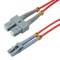 MCL 2m SC/LC fibre optic cable OM2 Grey, Red