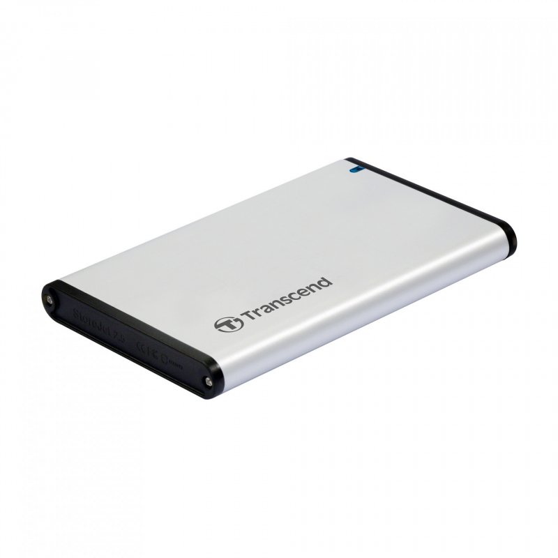 Transcend StoreJet 25S3 Boîtier disque dur/SSD Argent 2.5" Alimenté par port USB
