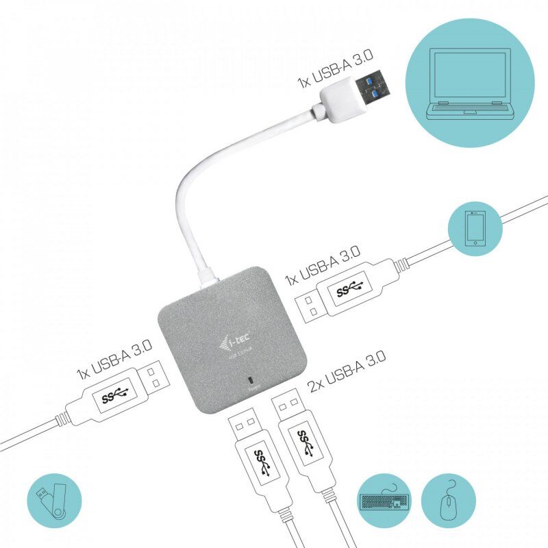 Hub I-Tec compatible USB v3.0 - 4 ports