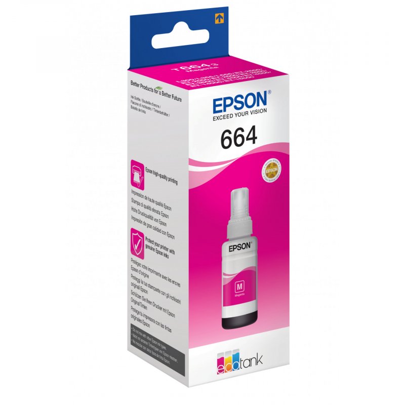 EPSON Encre T6643 pour EPSON EcoTank, flacon, magenta