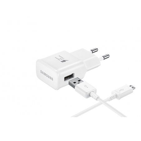 CHARGEUR SECTEUR RAPIDE 2A BLANC MICRO USB