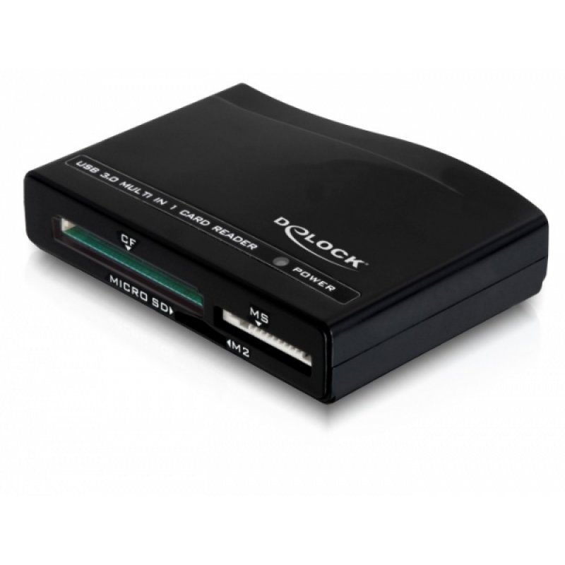 DeLOCK 91712 card reader USB 3.2 Gen 1 (3.1 Gen 1) Black