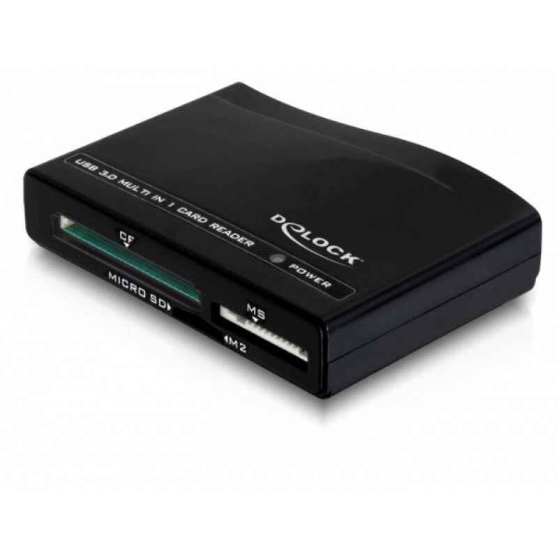 DeLOCK 91712 lecteur de carte mémoire USB 3.2 Gen 1 (3.1 Gen 1) Noir
