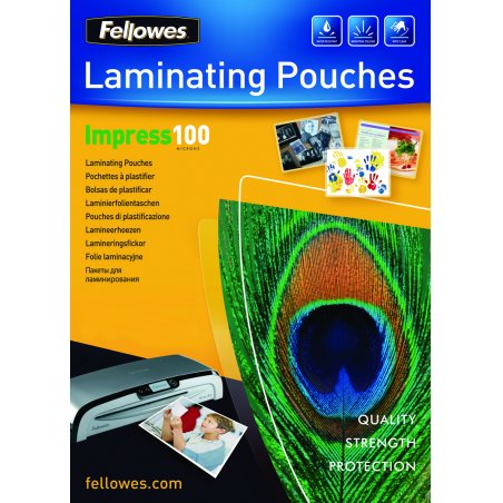 Fellowes compatible Pochette à plastifier, A3, brillante, 200 microns