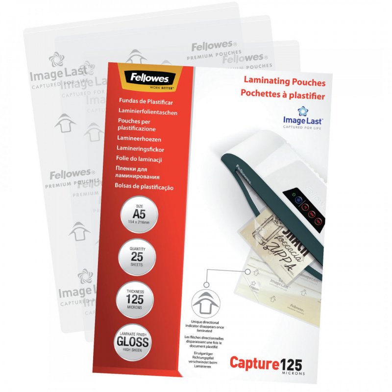 FELLOWES IL LAMINATING POUCH A5 125MC