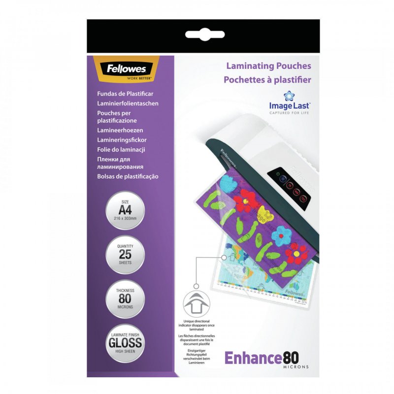 FELLOWES IL POCHETTES A4 80 MICRONS X 25