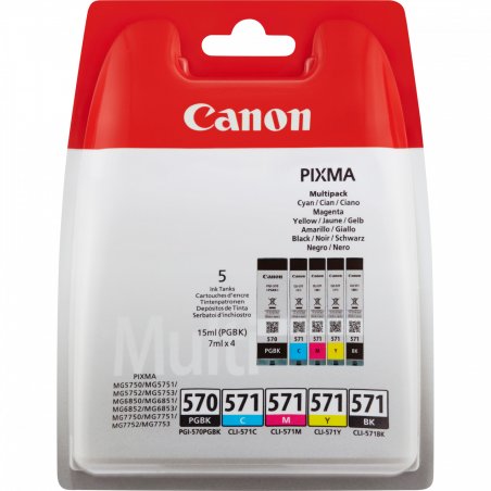 Canon Multipack de cartouches d'encre PGI-570BK / CLI-571 BK/C/M/Y