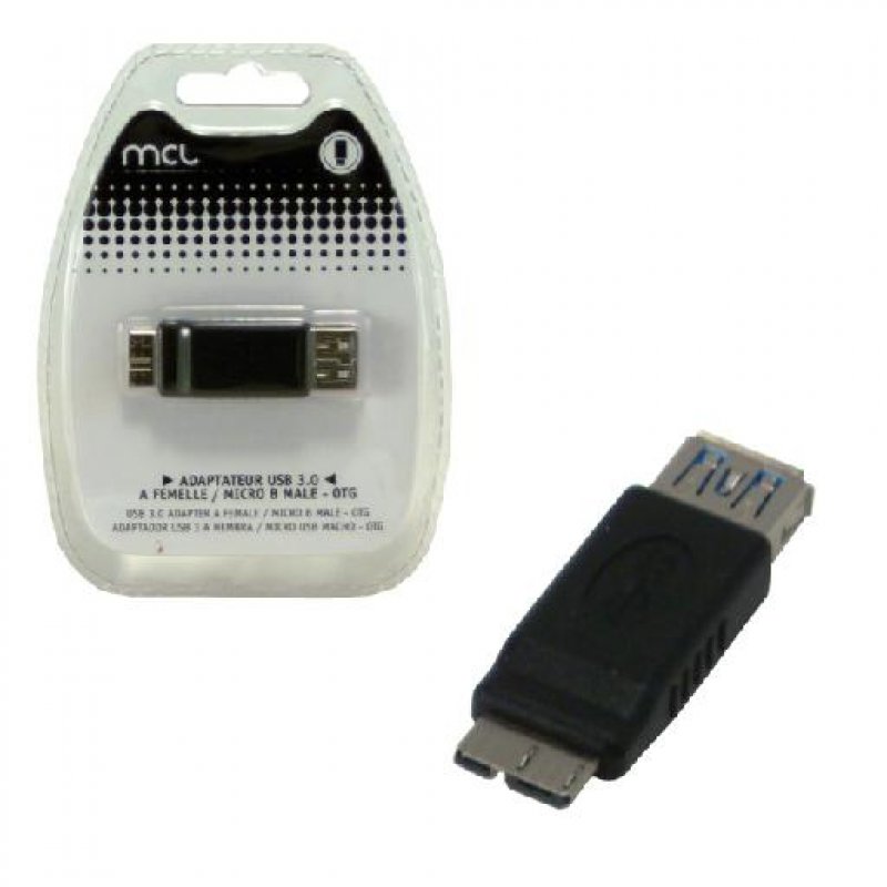 MCL USB3-AF/AHBMO cable gender changer USB 3.0 A USB 3.0 Micro B Black