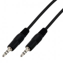 MCL Cable jack 3.5mm male stereo audio cable 5 m Black