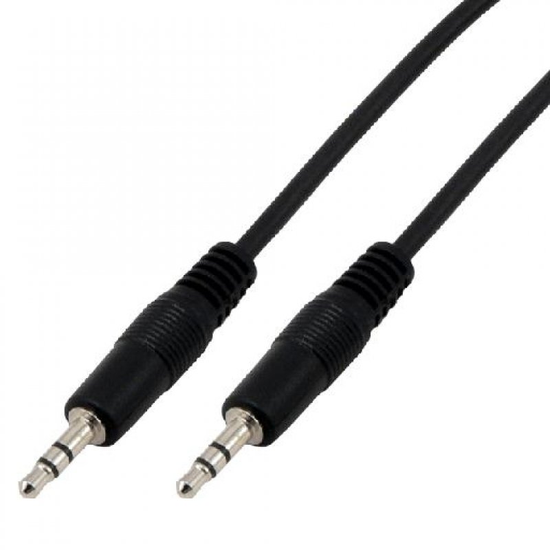 MCL Cable jack 3.5mm male stereo audio cable 5 m Black