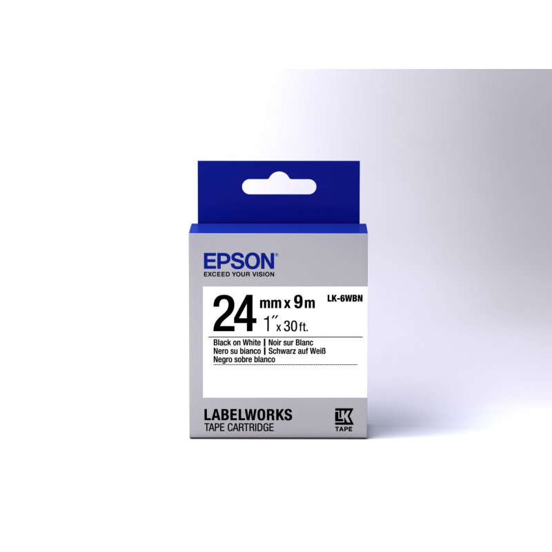 Epson Label Cartridge Standard LK-6WBN Black/White 24mm (9m)