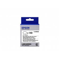 Epson Label Cartridge Die-cut Oval LK-8WBWAB Black/White 25x38mm (140 labels)