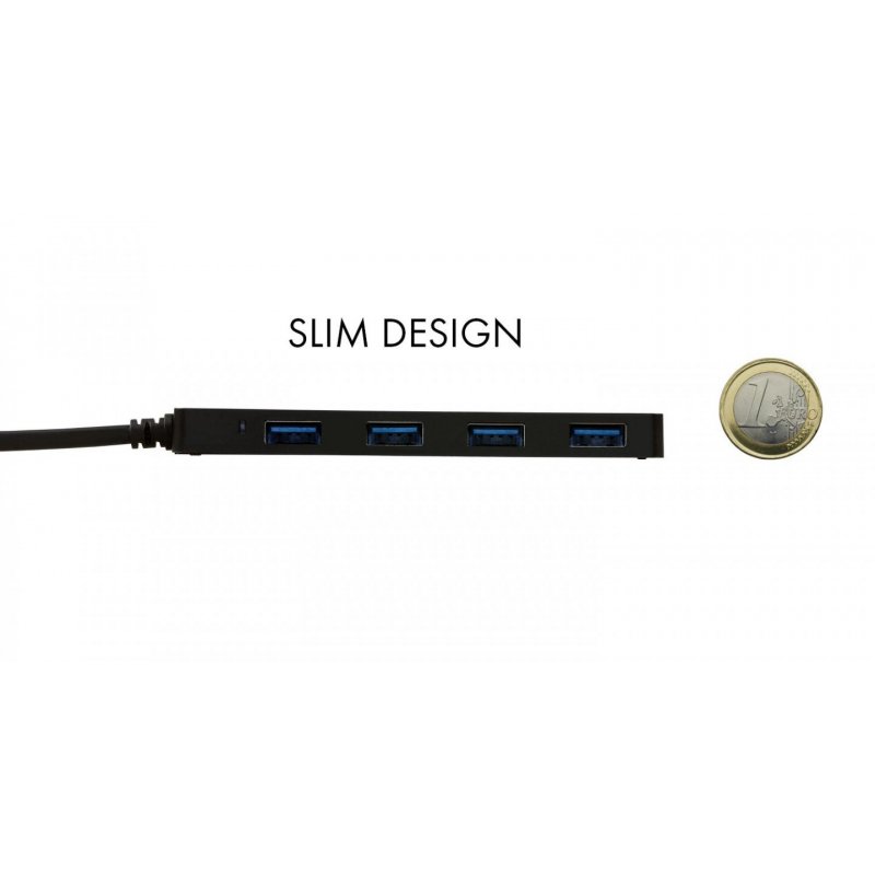 I-TEC SLIM PASSIVE HUB 4P BLACK USB 3.0 NO PS WIN AND MAC OS