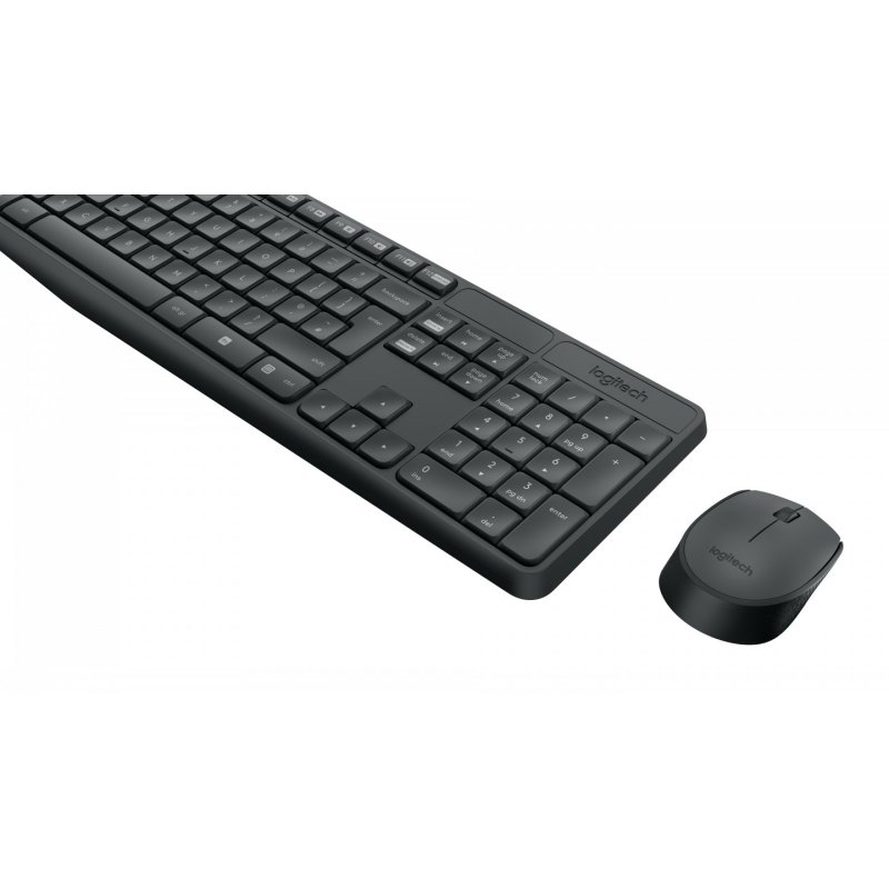 Logitech MK235 clavier Souris incluse USB QWERTY US International Gris