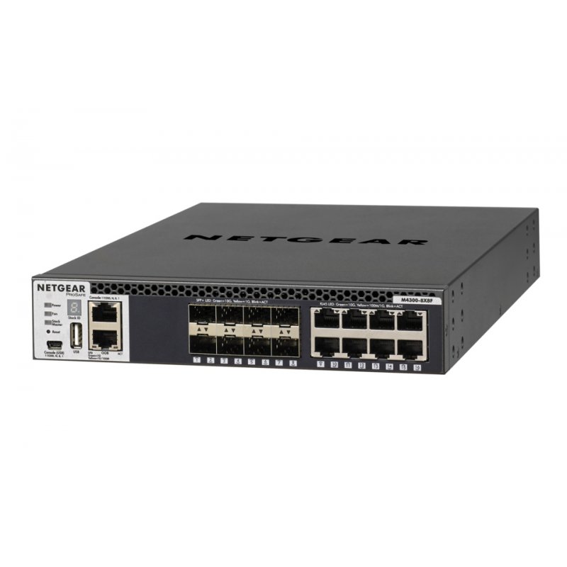 NETGEAR M4300-8X8F Géré L3 10G Ethernet (100/1000/10000) 1U Noir