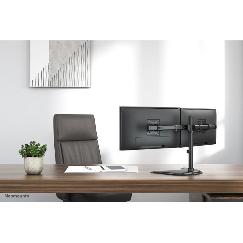 DESK MOUNT DUAL 19-27IN BLACK STND/CLMP/GRM.M16KG.75X75TO100X100