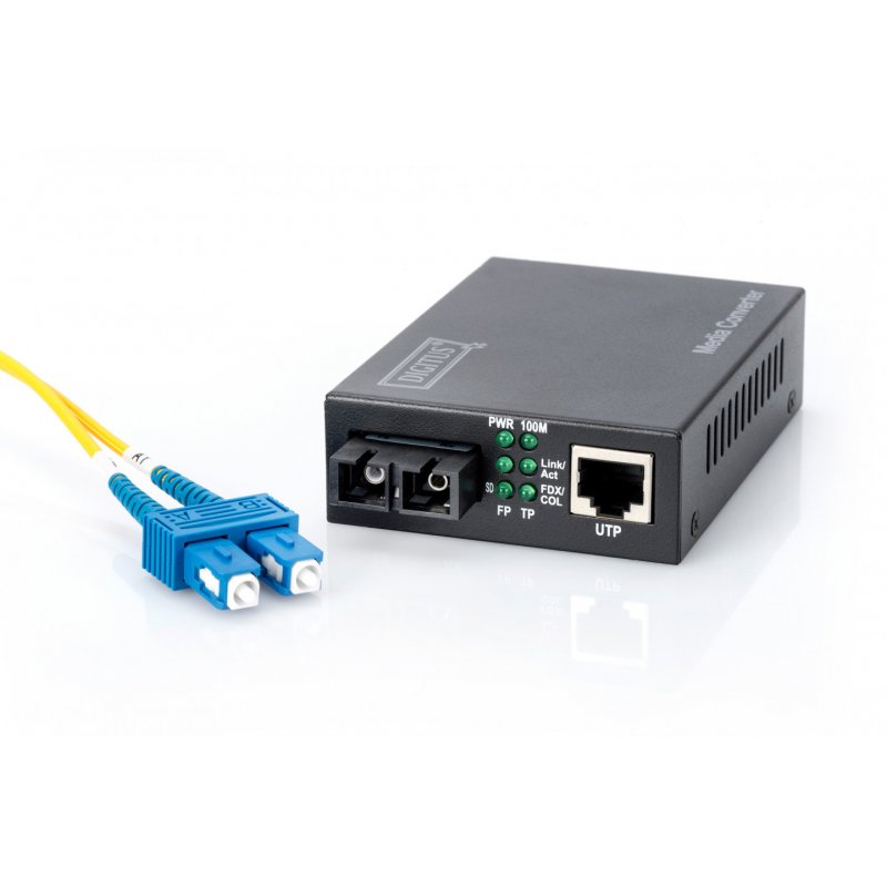 Digitus Fast Ethernet Media Converter, RJ45 / SC