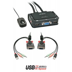 LINDY compatible Switch KVM Compact VGA USB 2.0