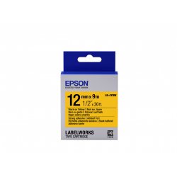 Epson Label Cartridge Strong Adhesive LK-4YBW Black/Yellow 12mm (9m)