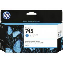 HP 745 130-ml DesignJet Cyan Ink Cartridge