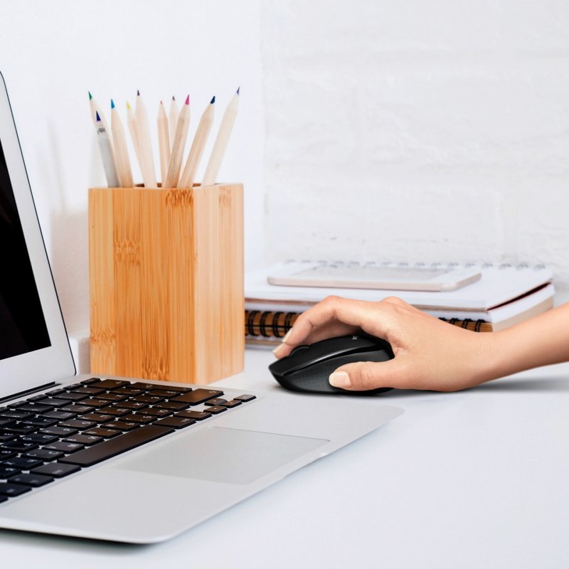 Logitech M330 SILENT PLUS - Maus - 2.4 GHz - Blau