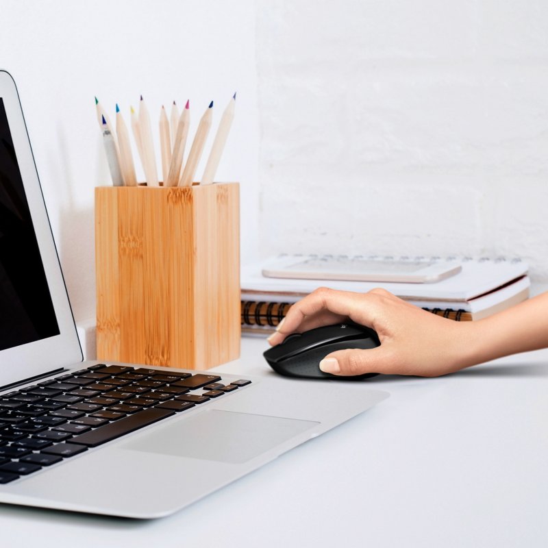 Logitech M330 SILENT PLUS - Maus - 2.4 GHz - Rot