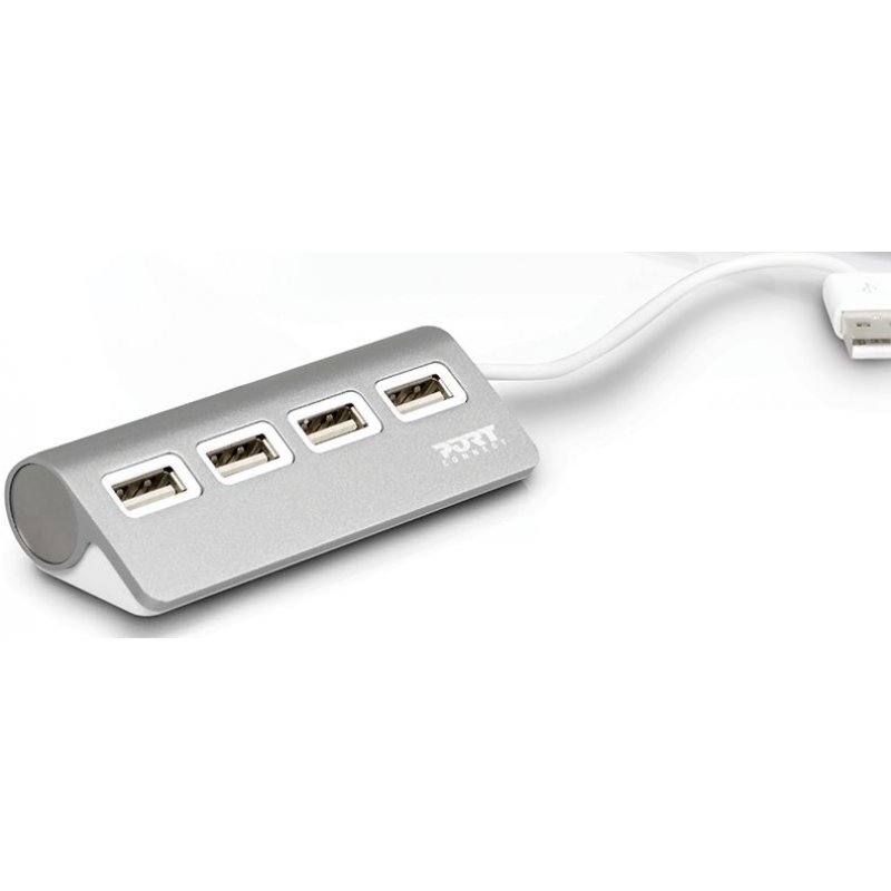 USB HUB 4 PORTS 2.0 Gris
