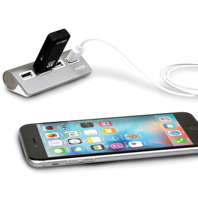 USB HUB 4 PORTS 2.0 Gris