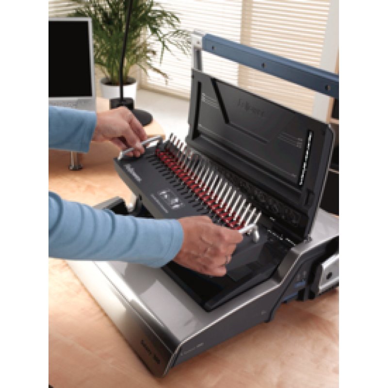 Fellowes compatible Perforelieur à peigne plastique Galaxy 500, argent,