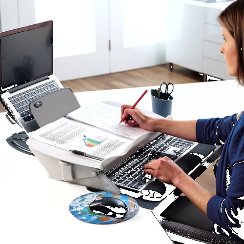 Fellowes Easy Glide document holder Black, Grey