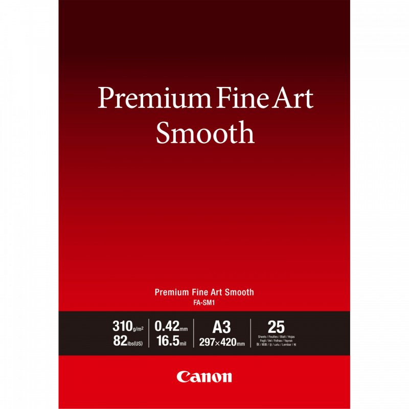 Canon Papier A3 beaux-arts lisse Premium FA-SM1 - 25 feuilles