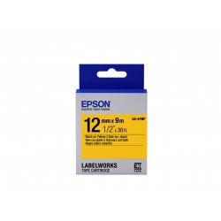 Epson Label Cartridge Pastel LK-4YBP Black/Yellow 12mm (9m)