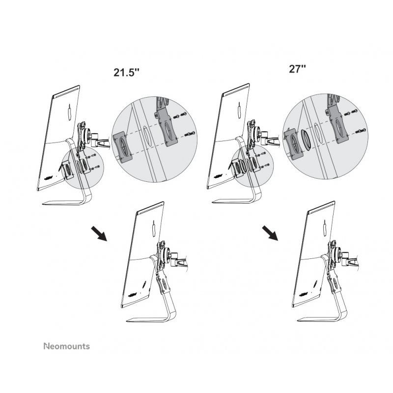 VESA CONVERSION PLATE APPLE MAC TO VESA 75X75 - SILVER