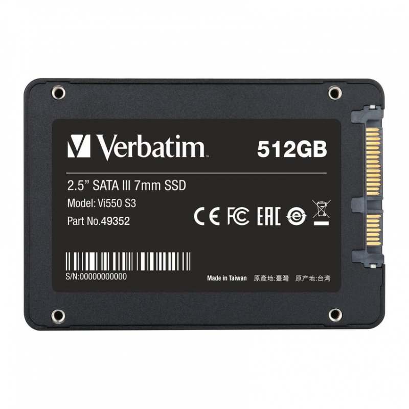 Disque Dur SSD Verbatim compatible Vi500 512Go S-ATA