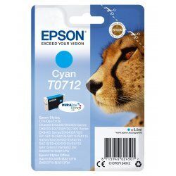 Epson Cheetah Singlepack Cyan T0712 DURABrite Ultra Ink