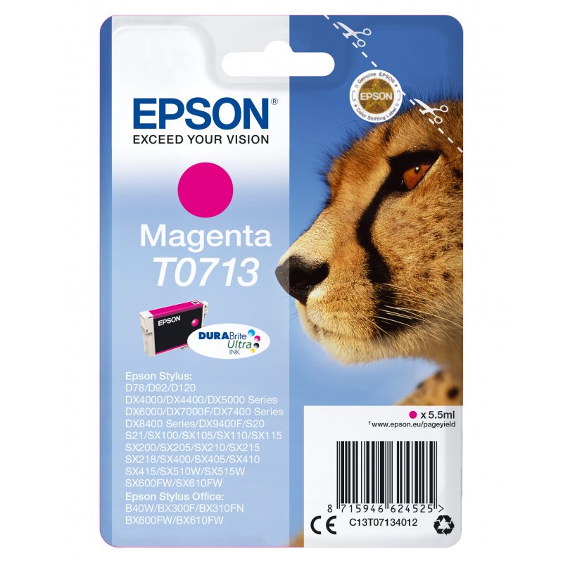 Epson compatible DURABrite Ultra Ink Tintenpatrone T0713 - Magenta