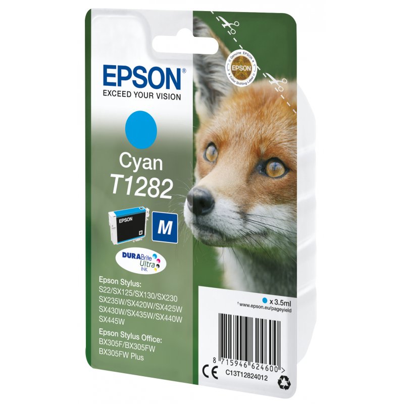 Epson compatible T1282 - Größe M - Cyan - Original - Tintenpatrone