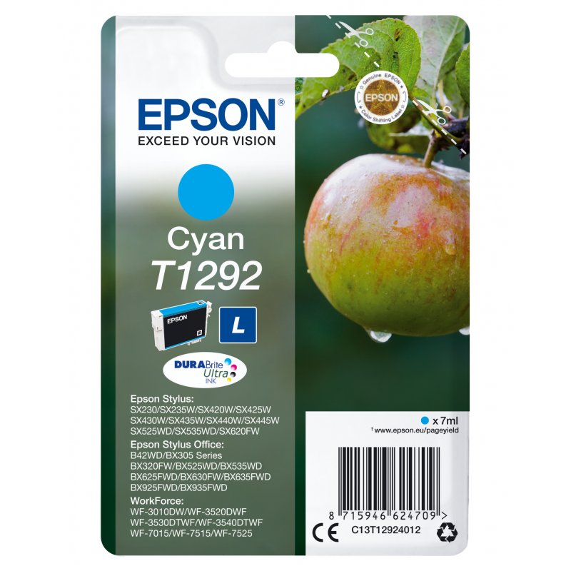 Epson compatible T1292 - L-Größe - Cyan - Original - Tintenpatrone